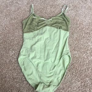 Light green ballet adult leotard camisole